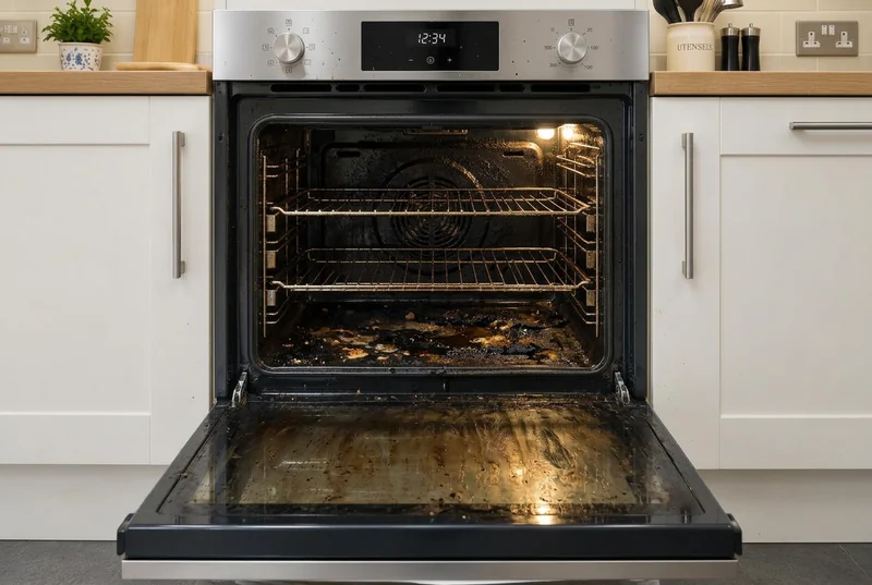 Oven before cleaning